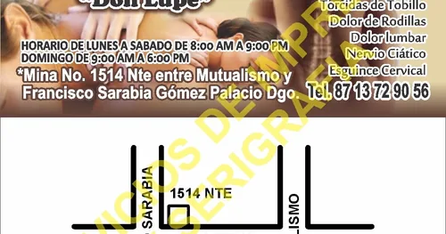 Masajes «Don Lupe» Emilio, negocios en Gómez Palacio, Durango